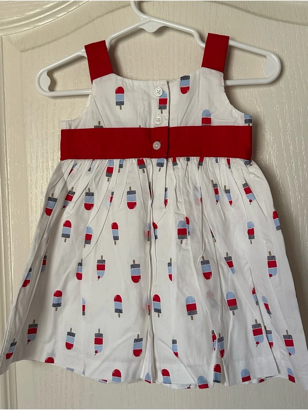 Gymboree Baby Popsicle Print Dress NWT Red White Blue Summer